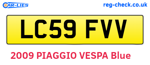 LC59FVV are the vehicle registration plates.