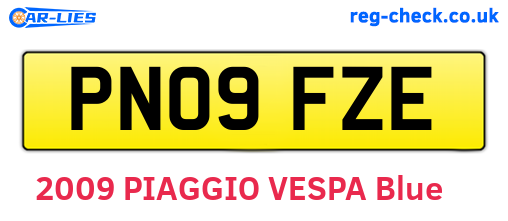 PN09FZE are the vehicle registration plates.
