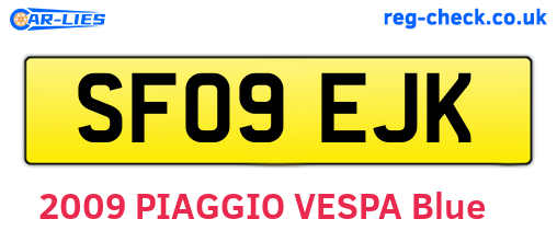 SF09EJK are the vehicle registration plates.