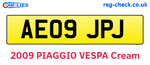 AE09JPJ are the vehicle registration plates.