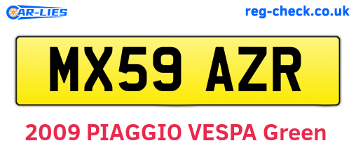 MX59AZR are the vehicle registration plates.