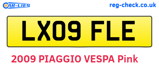 LX09FLE are the vehicle registration plates.