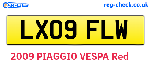 LX09FLW are the vehicle registration plates.