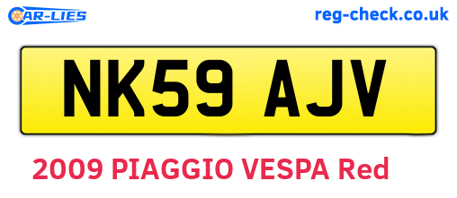 NK59AJV are the vehicle registration plates.
