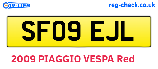 SF09EJL are the vehicle registration plates.
