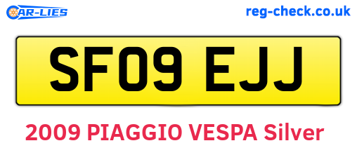 SF09EJJ are the vehicle registration plates.