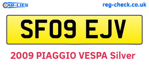 SF09EJV are the vehicle registration plates.