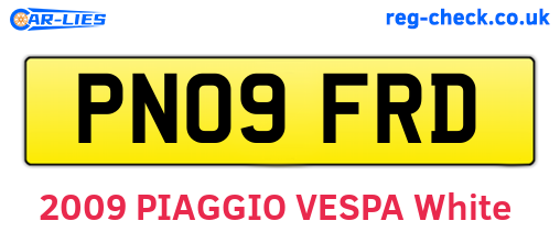 PN09FRD are the vehicle registration plates.