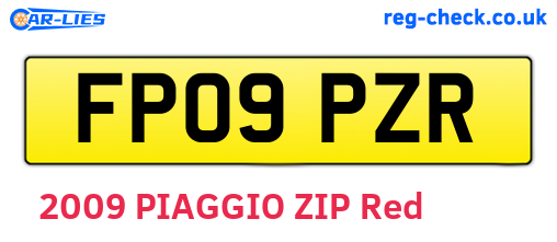 FP09PZR are the vehicle registration plates.