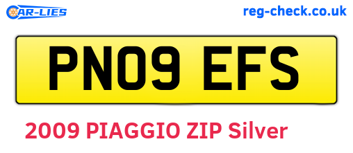 PN09EFS are the vehicle registration plates.
