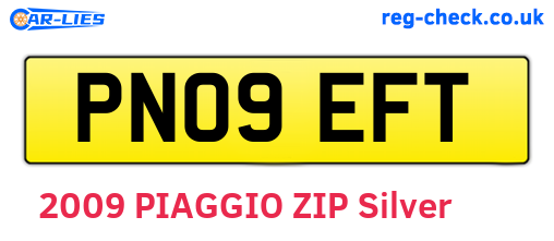 PN09EFT are the vehicle registration plates.