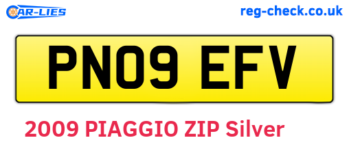 PN09EFV are the vehicle registration plates.