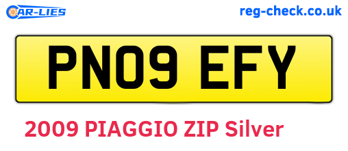 PN09EFY are the vehicle registration plates.