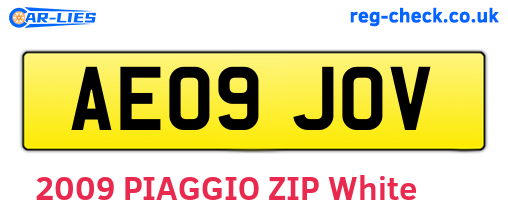 AE09JOV are the vehicle registration plates.