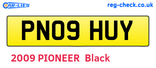 PN09HUY are the vehicle registration plates.