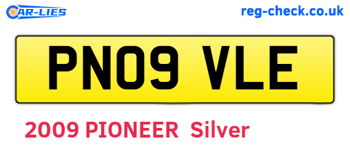 PN09VLE are the vehicle registration plates.