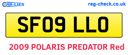 SF09LLO are the vehicle registration plates.