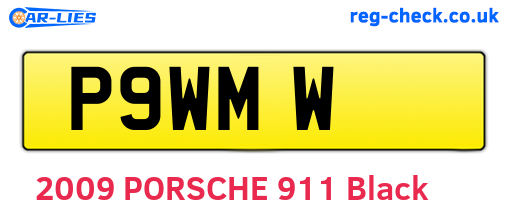 P9WMW are the vehicle registration plates.