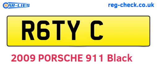 R6TYC are the vehicle registration plates.