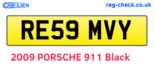 RE59MVY are the vehicle registration plates.