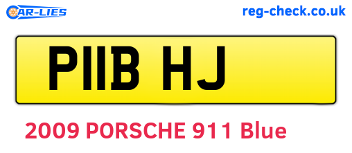 P11BHJ are the vehicle registration plates.