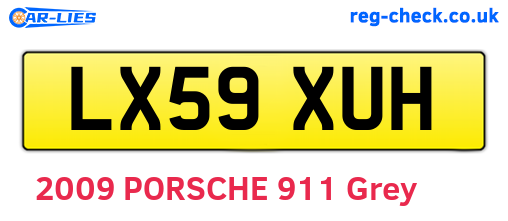 LX59XUH are the vehicle registration plates.