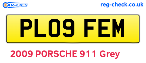 PL09FEM are the vehicle registration plates.