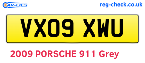 VX09XWU are the vehicle registration plates.