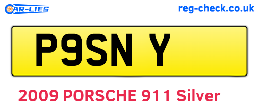 P9SNY are the vehicle registration plates.