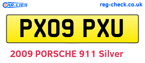 PX09PXU are the vehicle registration plates.