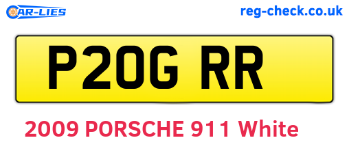 P20GRR are the vehicle registration plates.