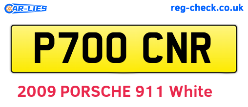 P700CNR are the vehicle registration plates.