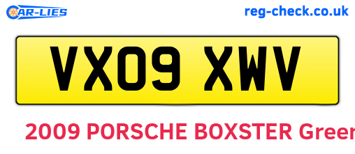 VX09XWV are the vehicle registration plates.