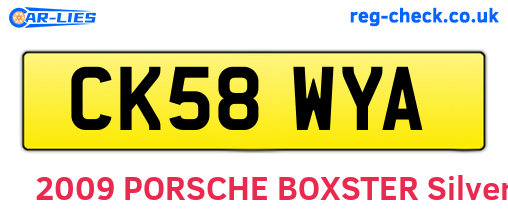 CK58WYA are the vehicle registration plates.