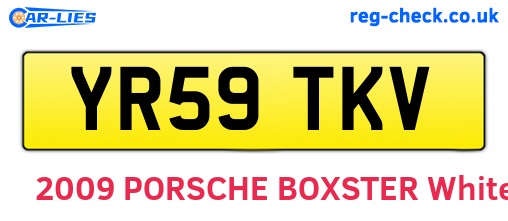 YR59TKV are the vehicle registration plates.
