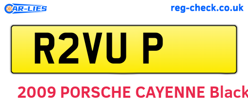 R2VUP are the vehicle registration plates.