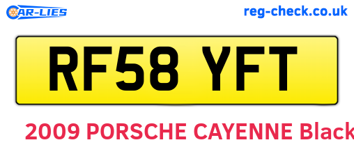 RF58YFT are the vehicle registration plates.