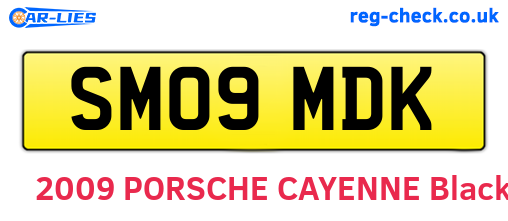 SM09MDK are the vehicle registration plates.