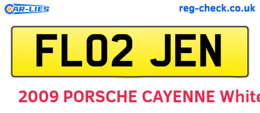 FL02JEN are the vehicle registration plates.