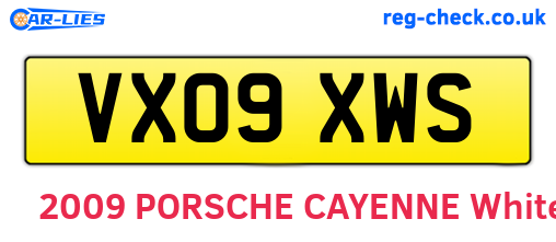 VX09XWS are the vehicle registration plates.
