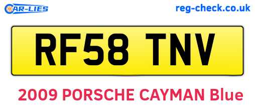 RF58TNV are the vehicle registration plates.