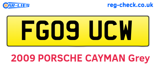 FG09UCW are the vehicle registration plates.