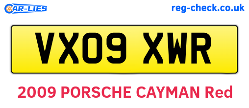 VX09XWR are the vehicle registration plates.