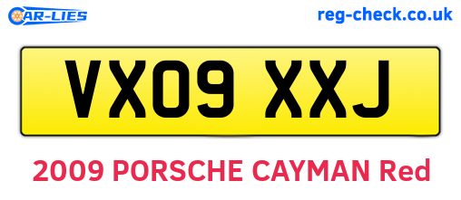 VX09XXJ are the vehicle registration plates.