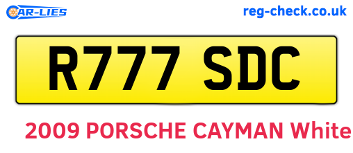 R777SDC are the vehicle registration plates.