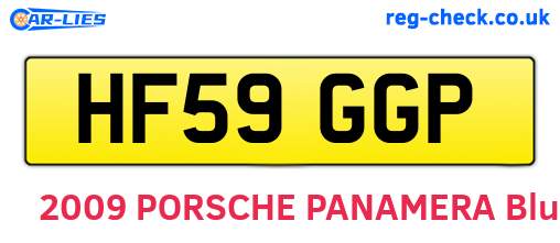 HF59GGP are the vehicle registration plates.