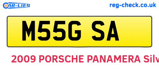 M55GSA are the vehicle registration plates.