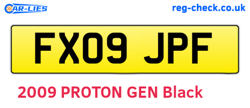 FX09JPF are the vehicle registration plates.