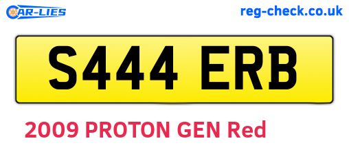 S444ERB are the vehicle registration plates.