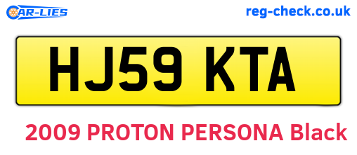 HJ59KTA are the vehicle registration plates.